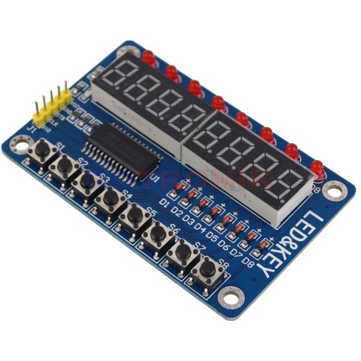 LED displej + tlačidlá modulu TM1638