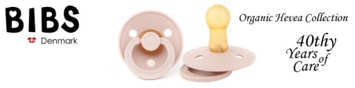 BIBS PEACH M Hevea gumový upokojujúci cumlík