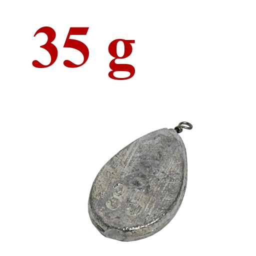 OLOVENÁ PLOCHÁ HMOTNOSŤ s UZEMNENÝM OTÁČKOM 35 g