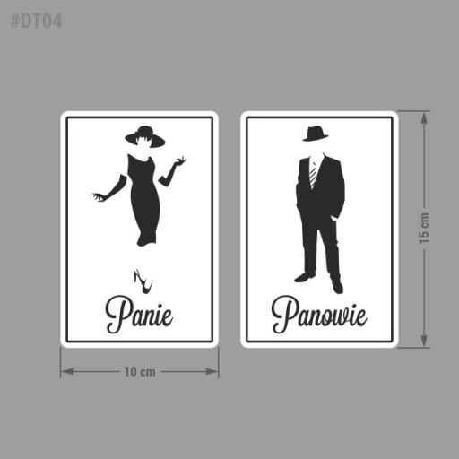 Dámska toaleta, Pánska toaleta - nálepky na dvere