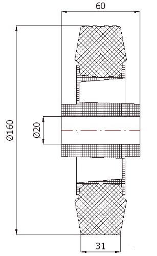 FI 160 KOLESÁ PRE KOMPRESOROVÉ VOZÍKY KOLESO DO 70 KG
