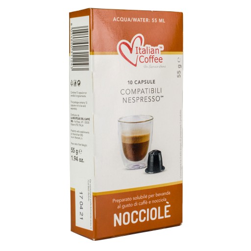 Kapsule pre Nespresso Italian Coffee Nocciole, oriešková príchuť, 10 ks