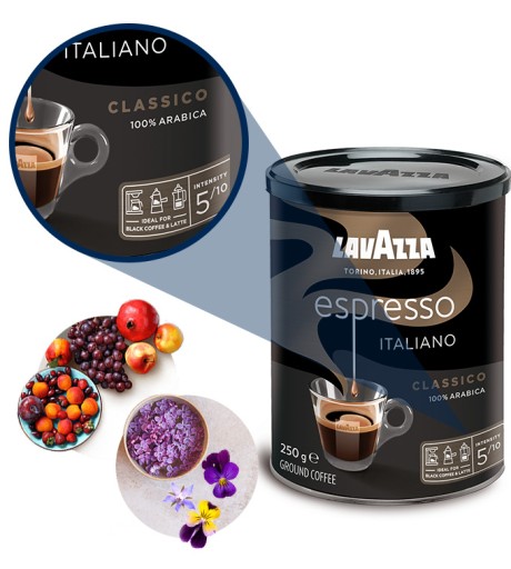 Lavazza Espresso mletá káva 250g - plechovka