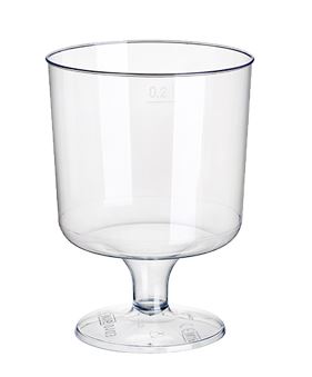 GLASSES plastové dezertné poháre, jednorazové, opakovane použiteľné, 200 ml, 10 ks
