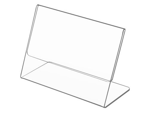 A7-PLEXI STOJAN, typ L, s CENA, POPIS, LETÁK