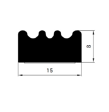 SAMOLEPIACE GUMOVÉ TESNENIE S E-LEPIKOM 15x8mm