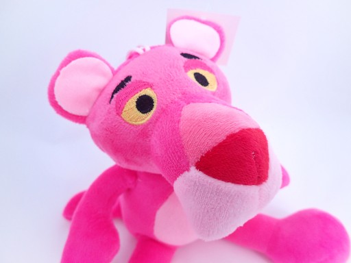 Veľký plyšový maskot PANTHER - RUŽOVÝ jemný a príjemný plyš 26 CM