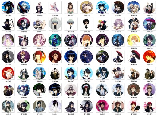 Manga Anime K Project kolíky VEĽKÝ VÝBER