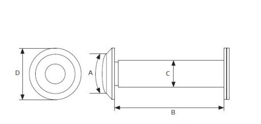 VENTILÁTOR DVERÍ 16mm 65-110mm JUDÁŠ SATÉN