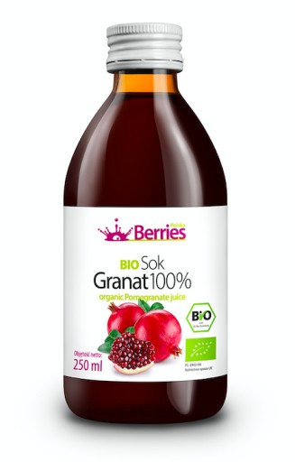 Bio šťava z granátového jablka 100% eko šťava z granátového jablka 250 ml