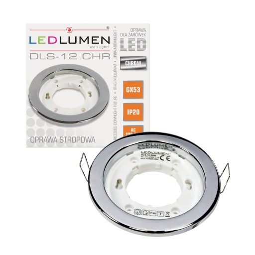 Okrúhle halogénové stropné svietidlo GX53 LED CHROME