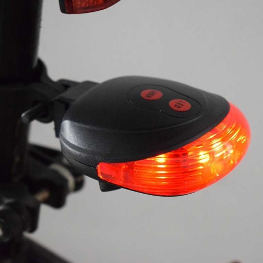LASER LED zadné svetlo na bicykel UFO zadný bicykel