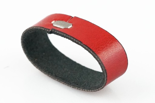 KOŽENÁ POUČKA NA OPASOK 3 CM ČERVENÁ