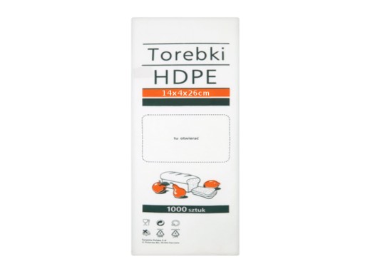HDPE sáčky na raňajky 14 x 4 x 26 cm 1000 ks