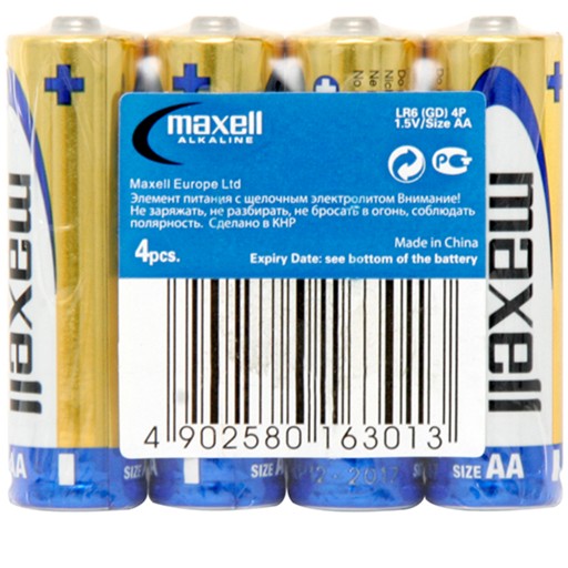 AA BATERIE FINGERS 4 KS ALKAIC MAXELL LR03 1,5V NAP.