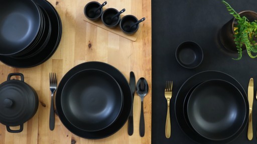 Matná keramická miska 20,5 cm BLACK LINE