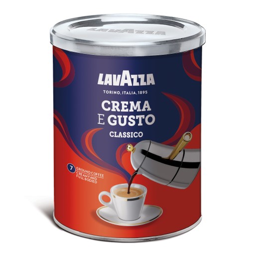 Lavazza Crema e Gusto mletá káva 250g - plechovka
