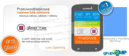 GLLASER MAX matná AG Garmin EDGE 520 ochranná fólia