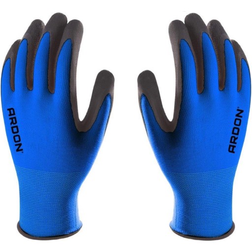 PETRAX Nylonové latexové pracovné rukavice, 2 páry, veľkosť 12