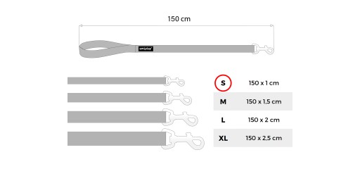 amiplay Klasické vodítko Basic 150 cm S Modré