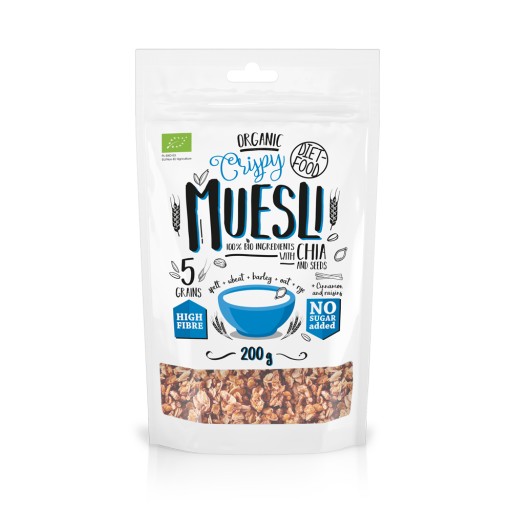 Bio Müsli Crunch s Chia 200 g DIÉTNE JEDLO