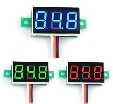 LED VOLTMETER 3-30V DC MIX FARBA R G B