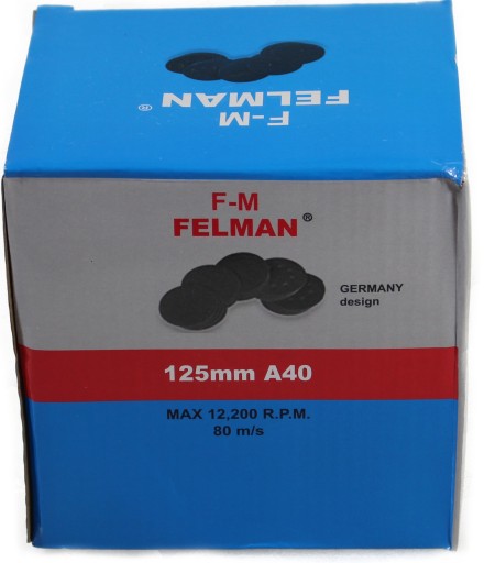 Kotúč brúsneho papiera na suchý zips FELMAN 125mm/36 50 ks