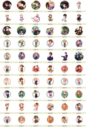 Anime Axis Powers Hetalia Pins VEĽKÝ VÝBER