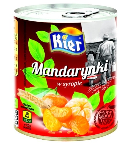 Mandarínky v cukrovom sirupe Kier