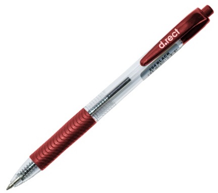 D PRIAMY GULIČKOVÉ PERO 0,7 MM ČERVENÉ