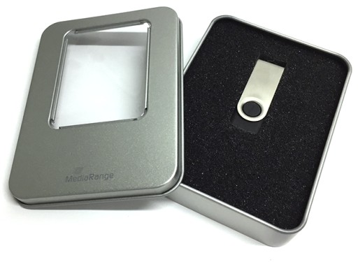 Estetické hliníkové puzdro na USB kľúč SVADOBNÝ darček