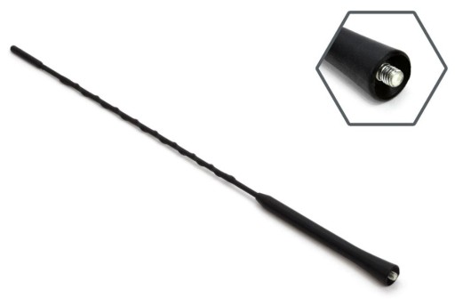 Flexibilný hrot autoantény 40cm/6mm
