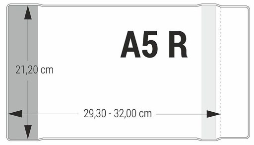 Poťahy Biurfol A5 reg farba 21,2 cm x 29,3-32 cm