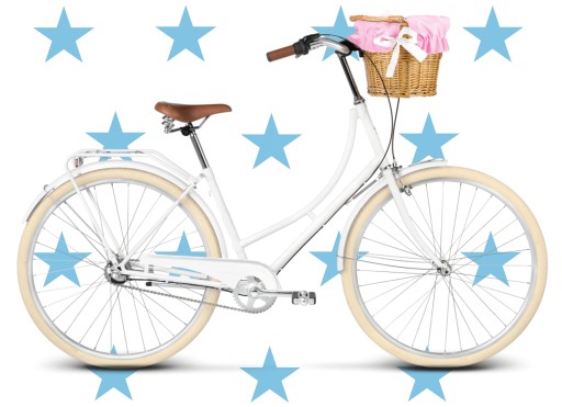 Nálepky na bicykel FLOWERS STARS DOTS HEARTS