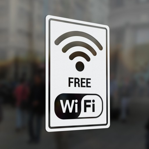 Bezplatné WiFi - Wi-Fi zadarmo - nálepka 10x15