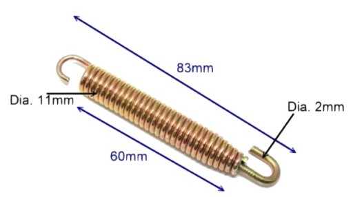 JMT PRUŽINA VÝFUKU VÝFUKU 83 MM