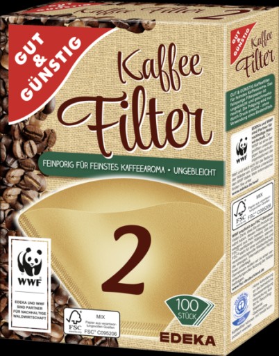 Gut & Gunstig KÁVOVÉ FILTRE 2 Papierové EDEKA
