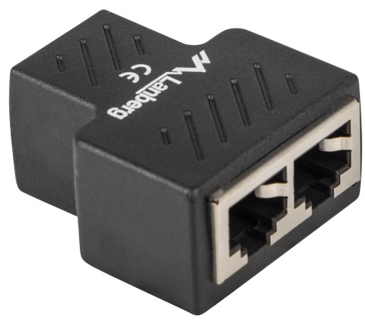 KONEKTOR, ROZDELOVAČ, KÁBLOVÝ ADAPTÉR PRE 2x RJ-45
