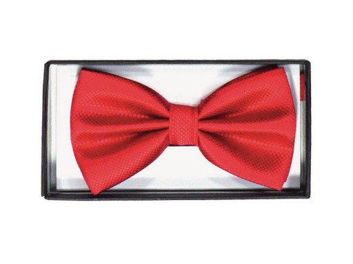 Pánsky motýlik červenej farby, elegantný motýlik v krabičke