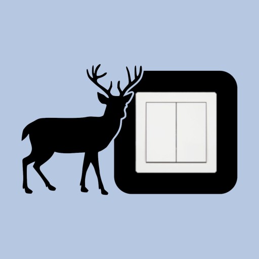 NÁLEPKA pod kontaktnú zásuvku SWITCH REINDEER los