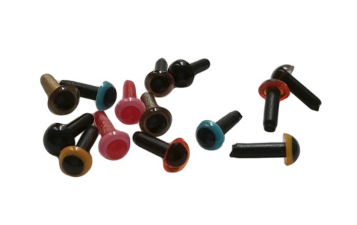 5 párov očiek, 4,5mm upínacie oká, mix farieb