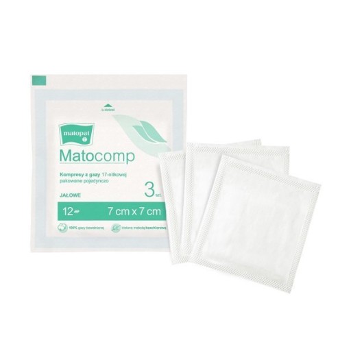 KOMPRESY STERILE GAZE 7x7cm (3ks) v papierovom obale