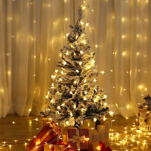 LED VIANOČNÉ SVIETIDLÁ ZÁVISNÉ HVIEZDY GARLAND 3M