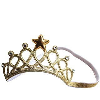 CROWN Čelenka do vlasov s gumičkou, ZLATÁ farba