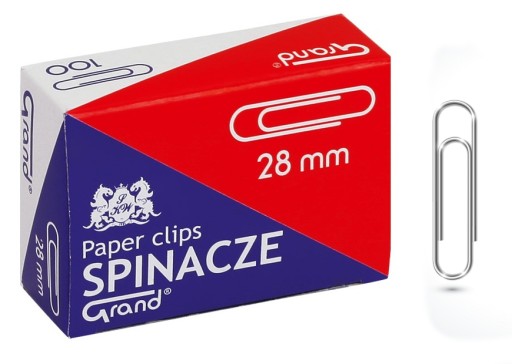 Kancelárske sponky GRAND okrúhle 28 mm 100 ks.
