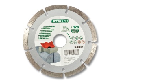 DIAMANTOVÝ KOTOUČ NA KAMEŇ VYZTUŽENÉ BETONOVÉ KOCKY 125 REZ DOBRÝ OSTRÝ