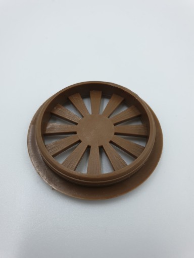 Plastový nábytkový prieduch fi/40mm hnedý, 4 ks