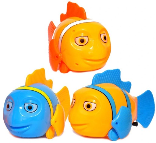 VEĽKÁ NEMO RYBA Hodinový strojček, BEHY A SVETLÁ 18 cm