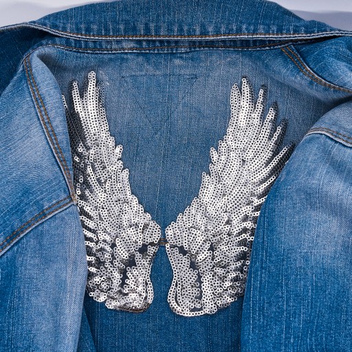 Nášivka s flitrami SILVER WINGS THERMO