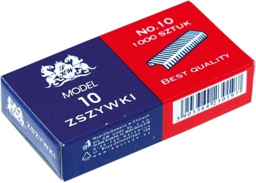 Sponky č 10 GRAND 1000 ks malé strieborné
